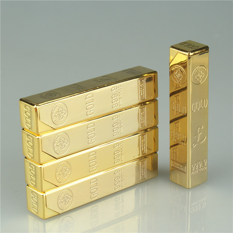 Portable BBQ Cigar Cigarette Gas Lighter Gold bar lighter For Cigar