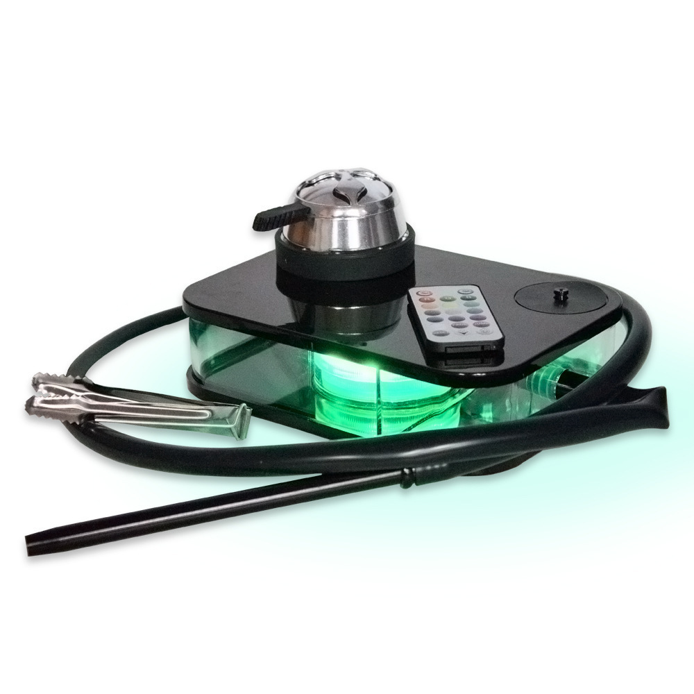 wholesale LED Light Book Hookah Set 8 in 1 Acrylic Shisha Box With Hookah Accessories