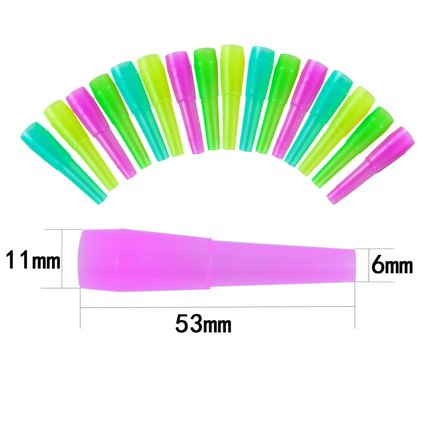 100pcs/Bag colorful Plastic Hookah Shisha Mouth Tips 53mm Disposable Hookah Mouth Tips