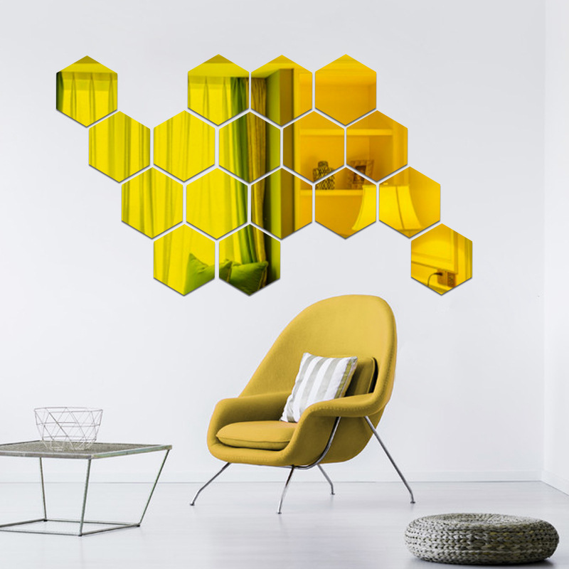 Office Decoration Decal Reflective Mirror Hexagonal Wall Sticker Mirror
sticker Mirror
mirror Stickers