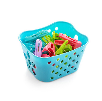 30pcs Laundry Clothespin Clothes Pins Storage Organizer Quilt Towel Clips Spring Basket Cabides Hanger Plastic Clothes Pegs