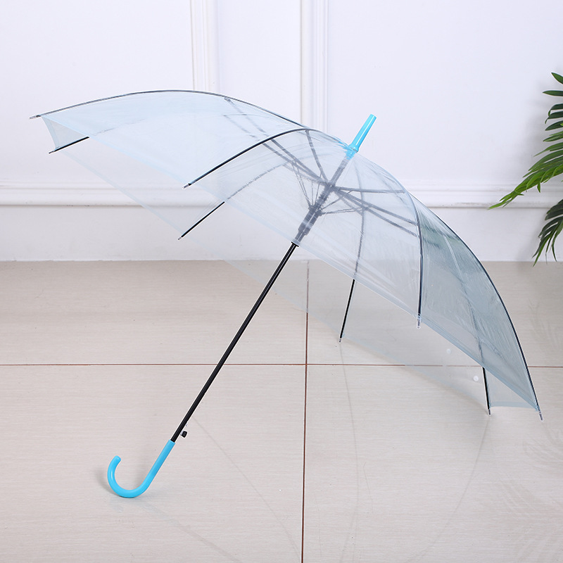 UmbrellaFashion Women PVC Clear Cheap Kids Parasol Colorful Transparent Umbrella