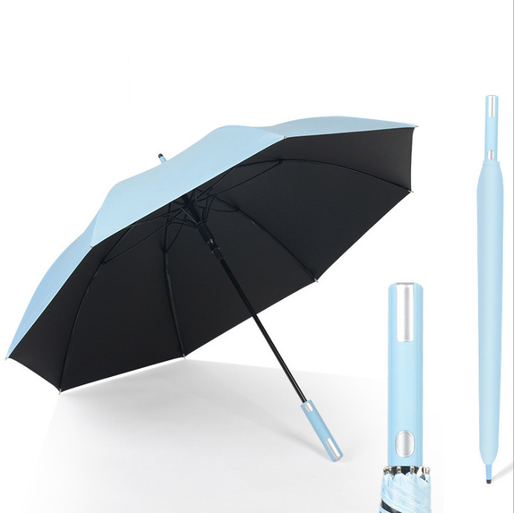 Automatic Custom LOGO Large Golf Umbrella 8K Strong Fiberglass Bones Waterproof Long Handle Business Umbrellas for Sun Rainy