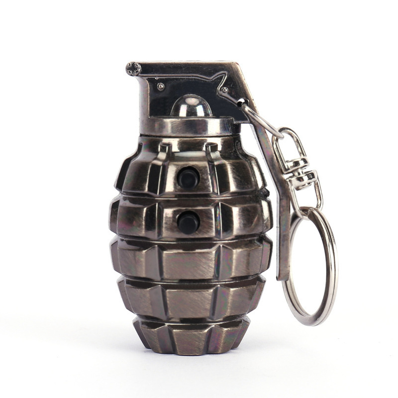 Grenade laser keychain infrared LED lighting mini flashlight hanging grenade toy wholesale flashlight keychain