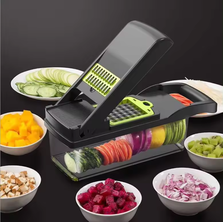 New Top Seller Kitchen Accessories 12 In 1 Multifunctional Food Dicer Mandoline Vegetable Slicer Onion Cutter