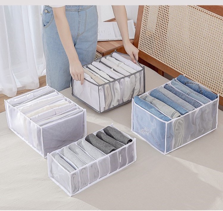 Grids Pants Closet Organizer T-Shirts Cotton Coat Skirts Jeans Pants Legging Stockings  storage closet organizer