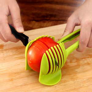 Vegetable Cutter Slice Holder Fruits Cutter Stand Vegetable Lemon Shreadders Tart Cake Clip Home Kitchen Tools Tomato Slicer