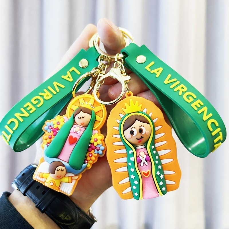 Cartoon Russian doll key chain Cute Russian doll key chain men's and women's bag pendant