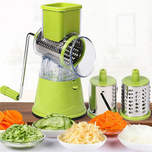 Manual Grater Multi-function Rotary Shredded Potato Machine Kitchen Gadget Cabbage Chopper 3 in 1 Manual Vegetable Grater