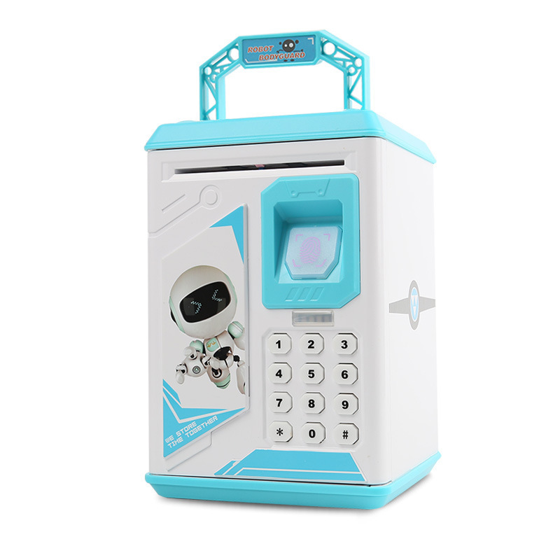 New Fingerprint Electronic ATM Password Cash Saving for Kids Gift Piggy Box Coin Bank Storage Money Jar