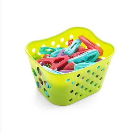 30pcs Laundry Clothespin Clothes Pins Storage Organizer Quilt Towel Clips Spring Basket Cabides Hanger Plastic Clothes Pegs