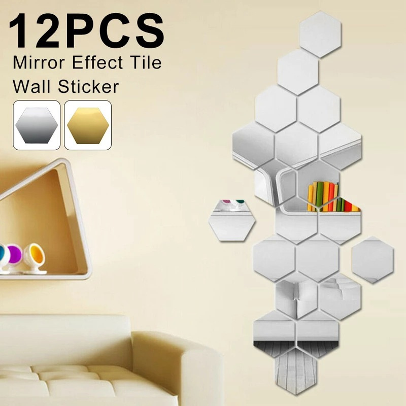 Office Decoration Decal Reflective Mirror Hexagonal Wall Sticker Mirror
sticker Mirror
mirror Stickers