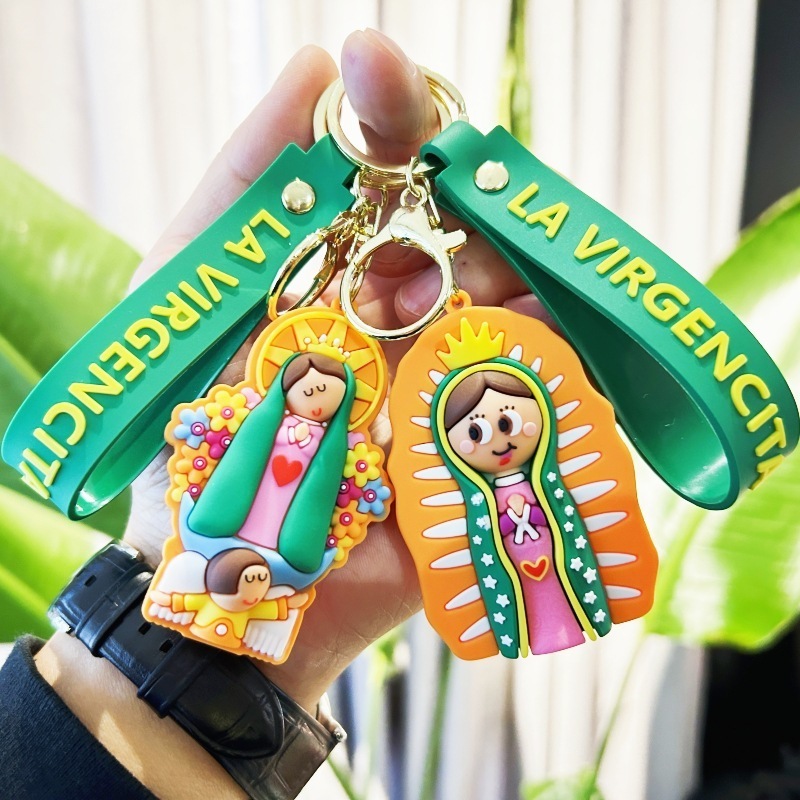 Cartoon Russian doll key chain Cute Russian doll key chain men's and women's bag pendant