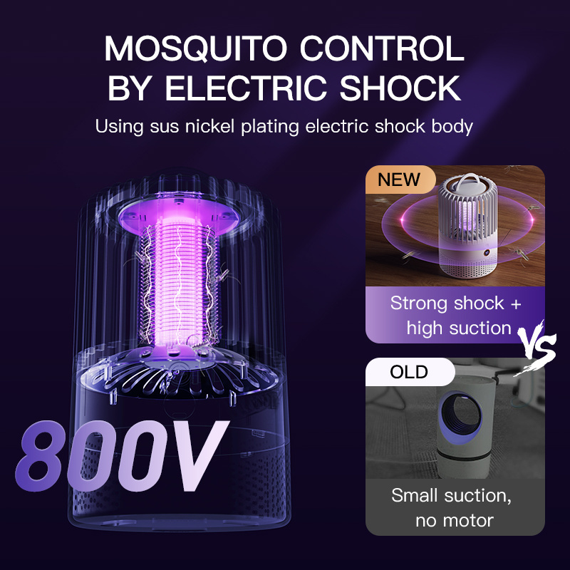 USB Rechargeable Bug Zapper Light Bulb Electric Mosquito Killer Lamp Killing Trap Devices