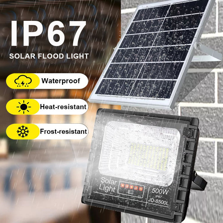 200W LED Solar Flood Light 12 Generation 500w Outdoor 1000w Projector Solar Flood Light Aluminum Solar Flood Light with Display