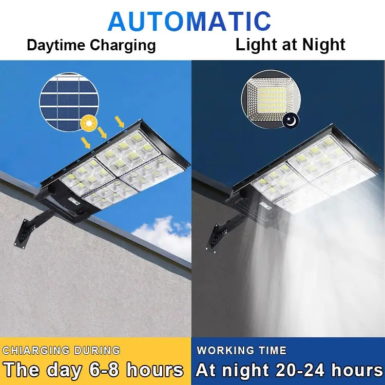 2000w 3000w 5000w Plastic Outdoor Solar Light LED Solar Street Light Waterproof Solar Flood Light 1000w Outdoor with Warm White