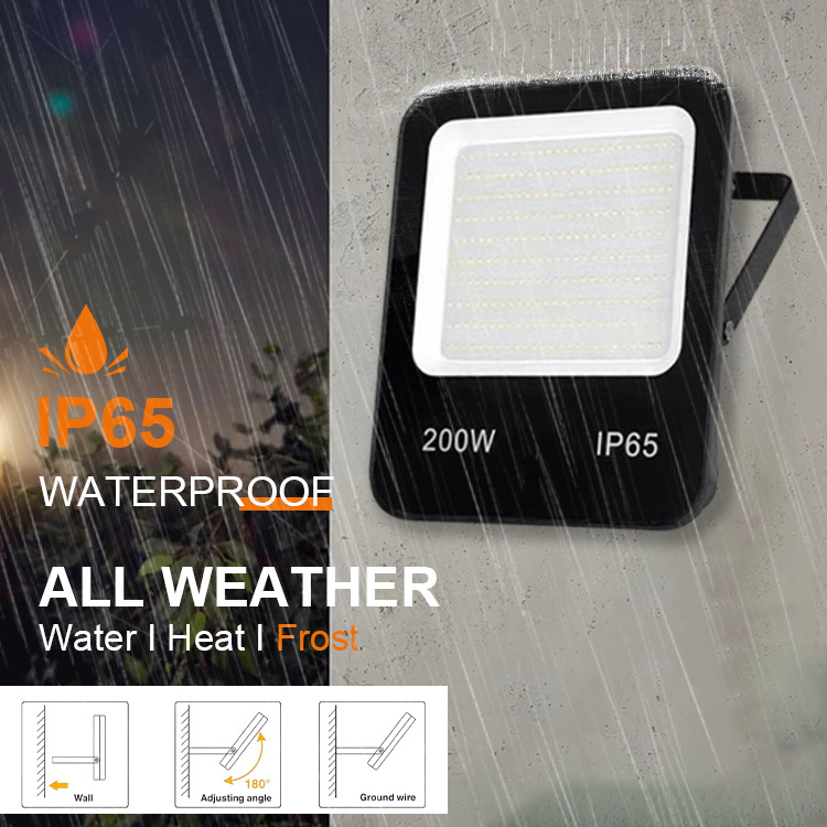 Architectural Wall Otudoor Waterproof 2 Years Warranty Slim Lamp Power Of 100w 200w Portable Flood Lights LED Flood Fixture