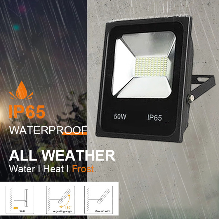 Factory Direct Sale IP65 Outdoor Security Flood Light LED 50W Floodlight Waterproof Projector LED Motion Flood Light