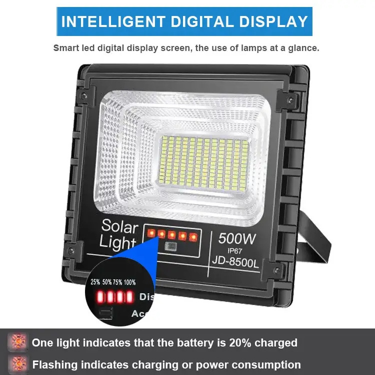 IP67 Outdoor 100W  200W 300W 500W 600W Color Changing Outdoor Solar LED Flood Light