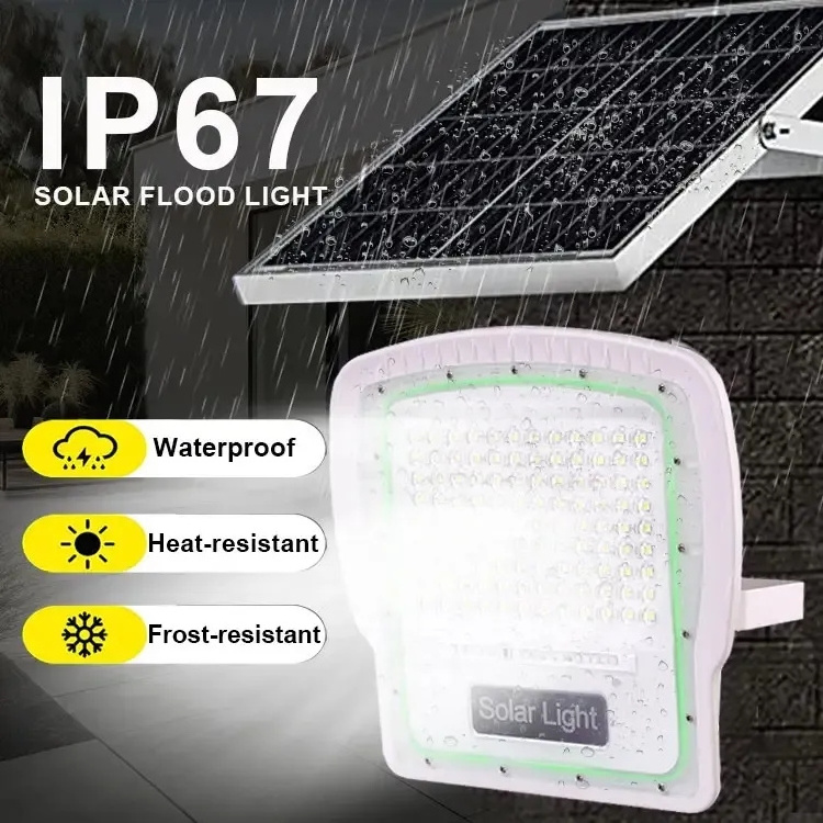 Rechargeable High Powered 100w 200w 300w Solar LED Flood Light Outdoor Ip67 Waterproof With Digital Display For Landscapere