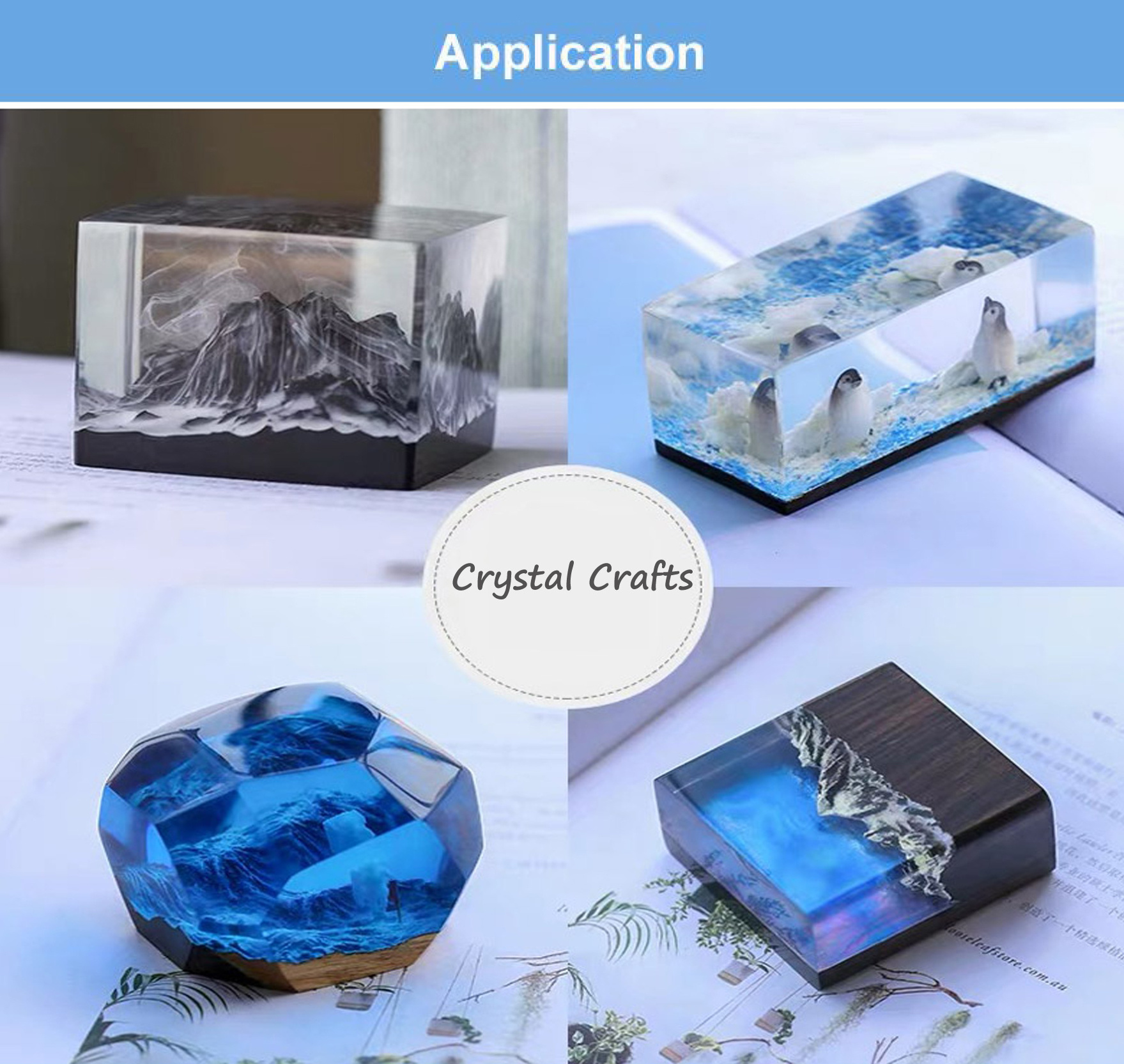 Hot Sale Crystal Epoxy Resin  Pigment for Art Epoxy Resin Craft Manufacturer price wholesale epoxy resin