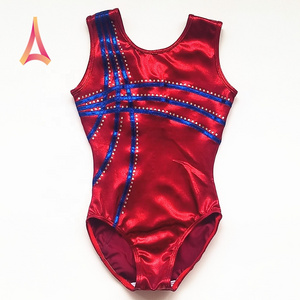 support for custom design Gymnastics Leotards Girls sleeveless leotard for sale