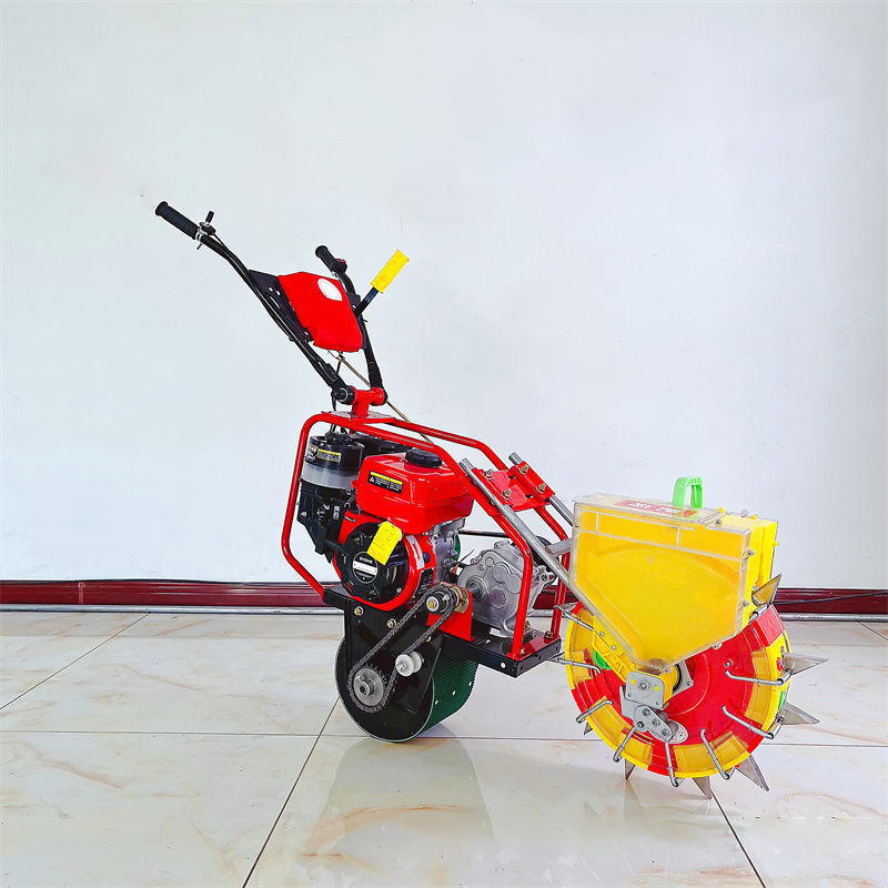 6hp gasoline  2 row seeder with fertilizer corn peanut planting machine