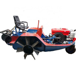 Paddy field tractor, paddy field boat tractor paddy tire farm boat tractor for rice field cultivation