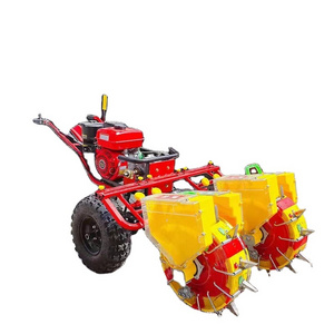 6hp gasoline  2 row seeder with fertilizer corn peanut planting machine