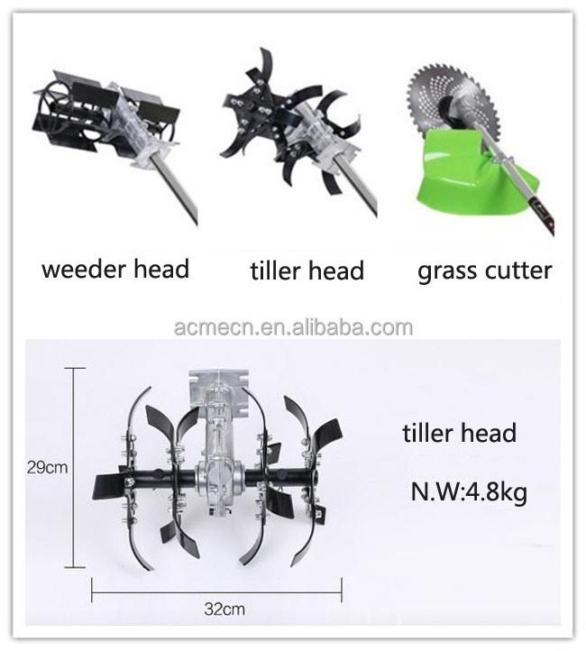 Farm machine gasoline portable cultivator weeder power tiller parts for sale