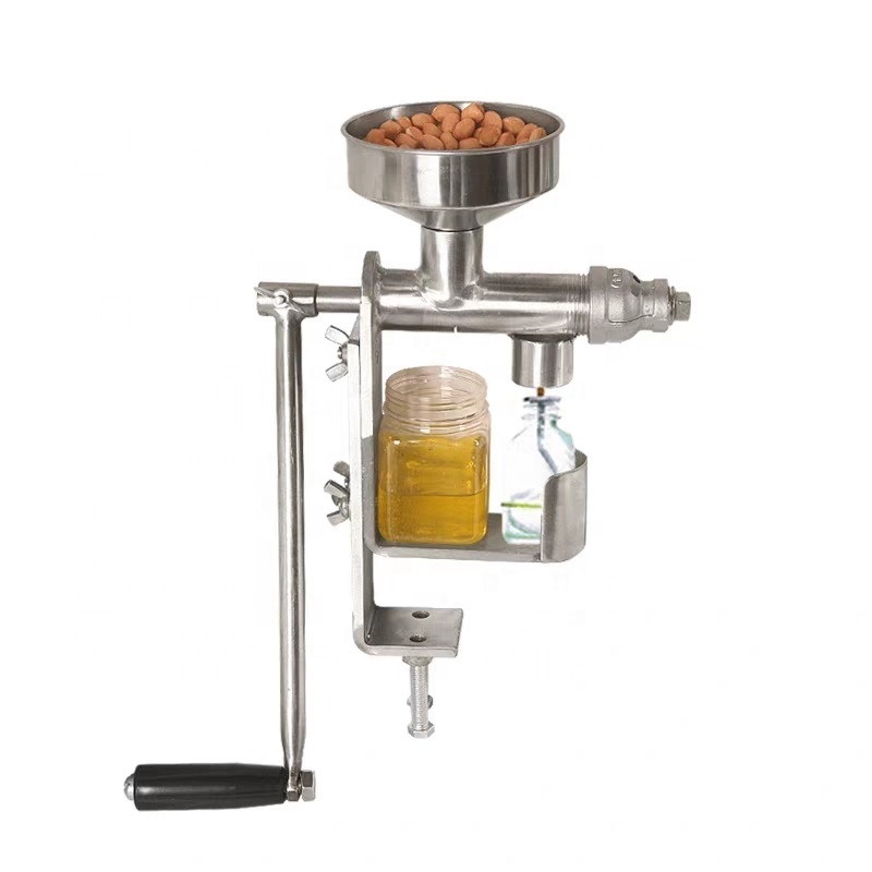 Mini manual stainless steel household peanut oil olive oil press machine