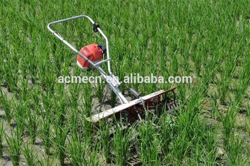 Small field paddy weeder paddy field farm equipment 2 row cultivator for sale