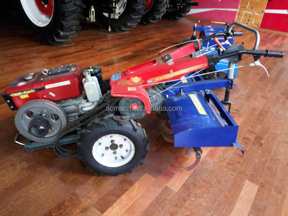 2 wheel 12hp power tiller used mini walking tractor