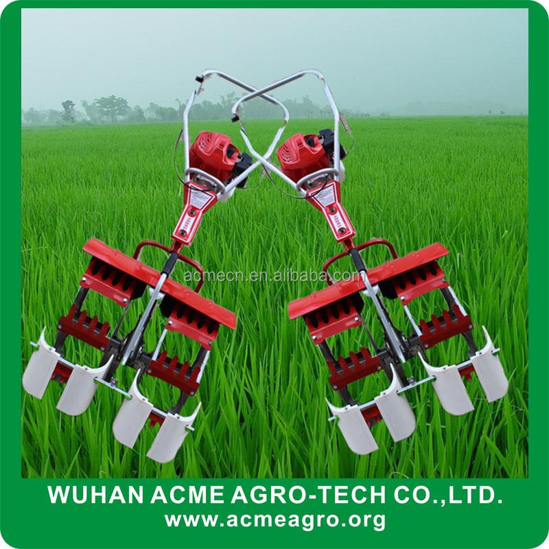 Small field paddy weeder paddy field farm equipment 2 row cultivator for sale