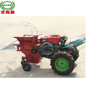 mini corn maize harvester 12HP walking tractor corn collecting machine