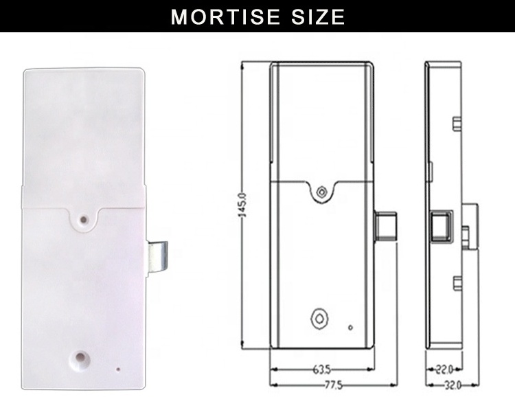 Zinc Alloy EM Card RFID Keyless Cabinet Locks Digital Lock For Locker