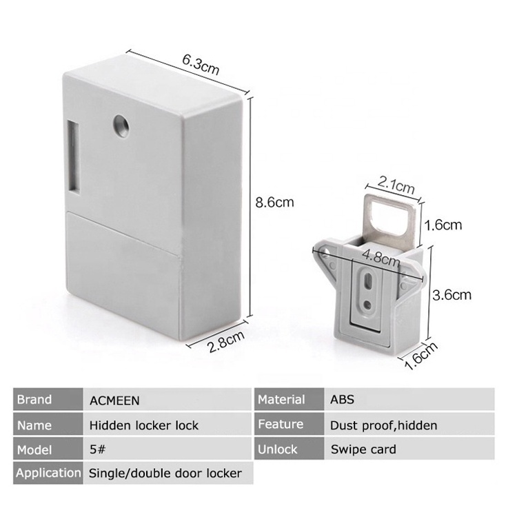 Top Sale Concealed ID Card Induction Smart Mini Locker Lock Suitable For All Kinds of Cabinets