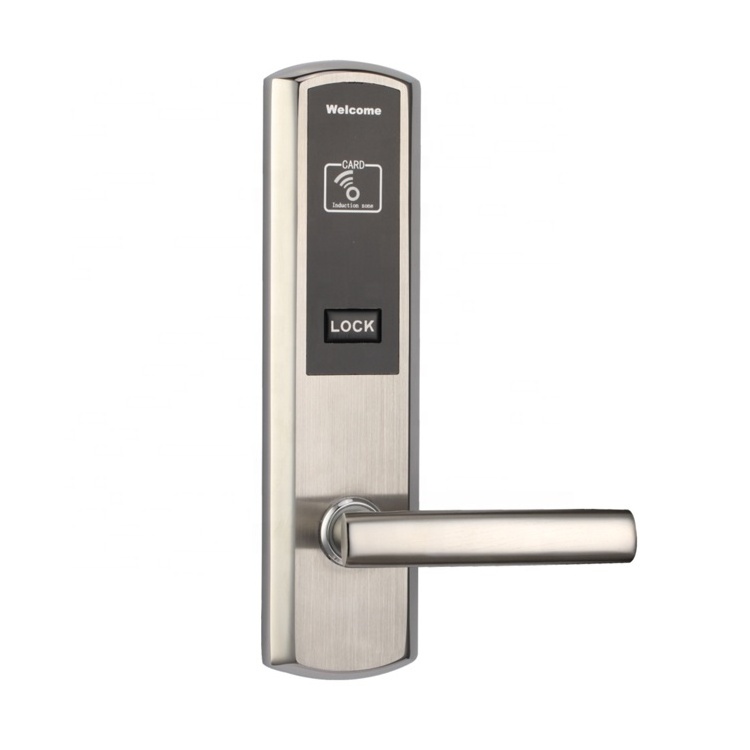 Stainless Steel Mortise RFID Electronic Hotel Smart Door Lock For 38mm to 70mm Door Thickness