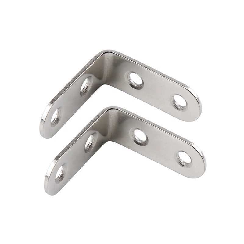 Stainless Steel 90-degrees L Shape Angle Brackets Corner Mounting Supporting Brackets