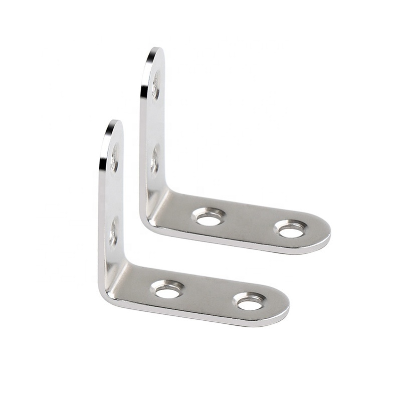 Stainless Steel 90-degrees L Shape Angle Brackets Corner Mounting Supporting Brackets