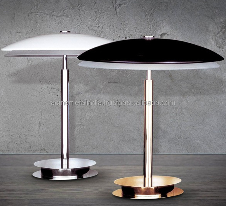 Living Room Table Lamp New Modern Luxury Umbrella Shape Table Lamp With Golden And Silver Colored Base For Indoor Lighting Decor