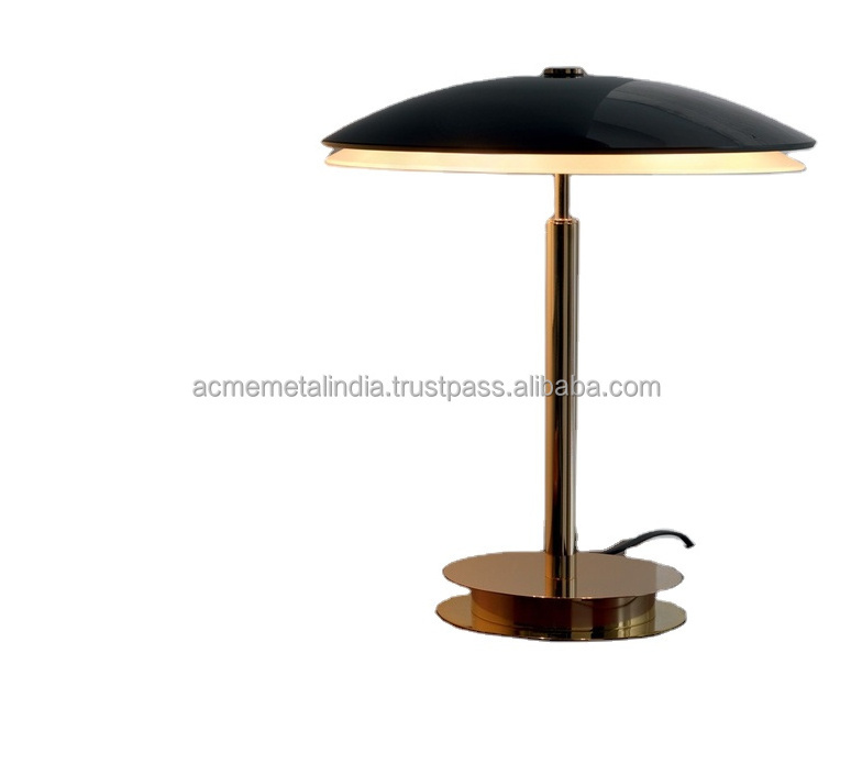 Living Room Table Lamp New Modern Luxury Umbrella Shape Table Lamp With Golden And Silver Colored Base For Indoor Lighting Decor