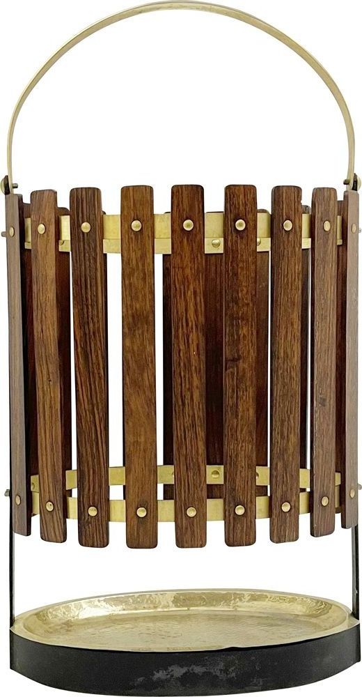 Wooden Design Frame Umbrella Stand With Golden Color Shade Rack Umbrella Bucket Indoor Usage In Reasonable Price