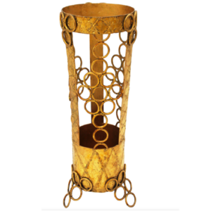 Umbrella Stand Antique Design With Golden Shiny Color Umbrella Bucket Indoor Home Decoration Lobbies Accessories Supplies