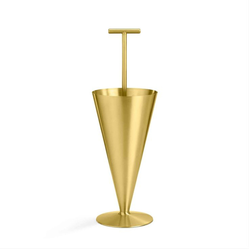 Gold Powder Coated Metal Iron Umbrella Stand Latest Design Home Decorative Indoor and Outdoor Metal Umbrella Holder