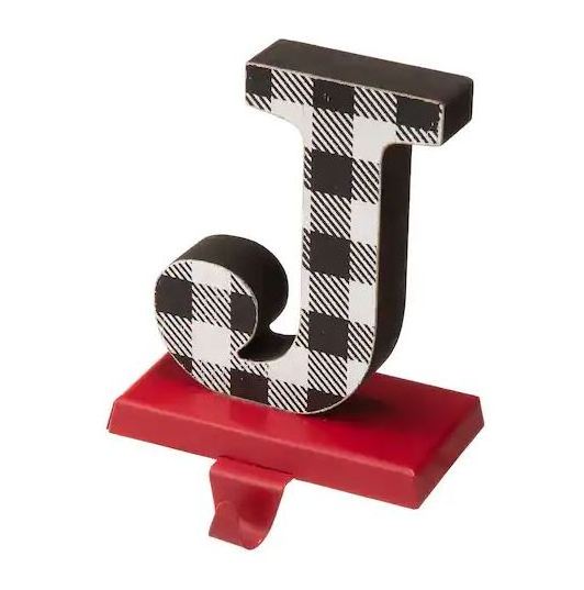 Joy letter Shape Black White Shade Stocking Holder Custom Color Free Standing For Christmas And Home Decorative Party Supplies