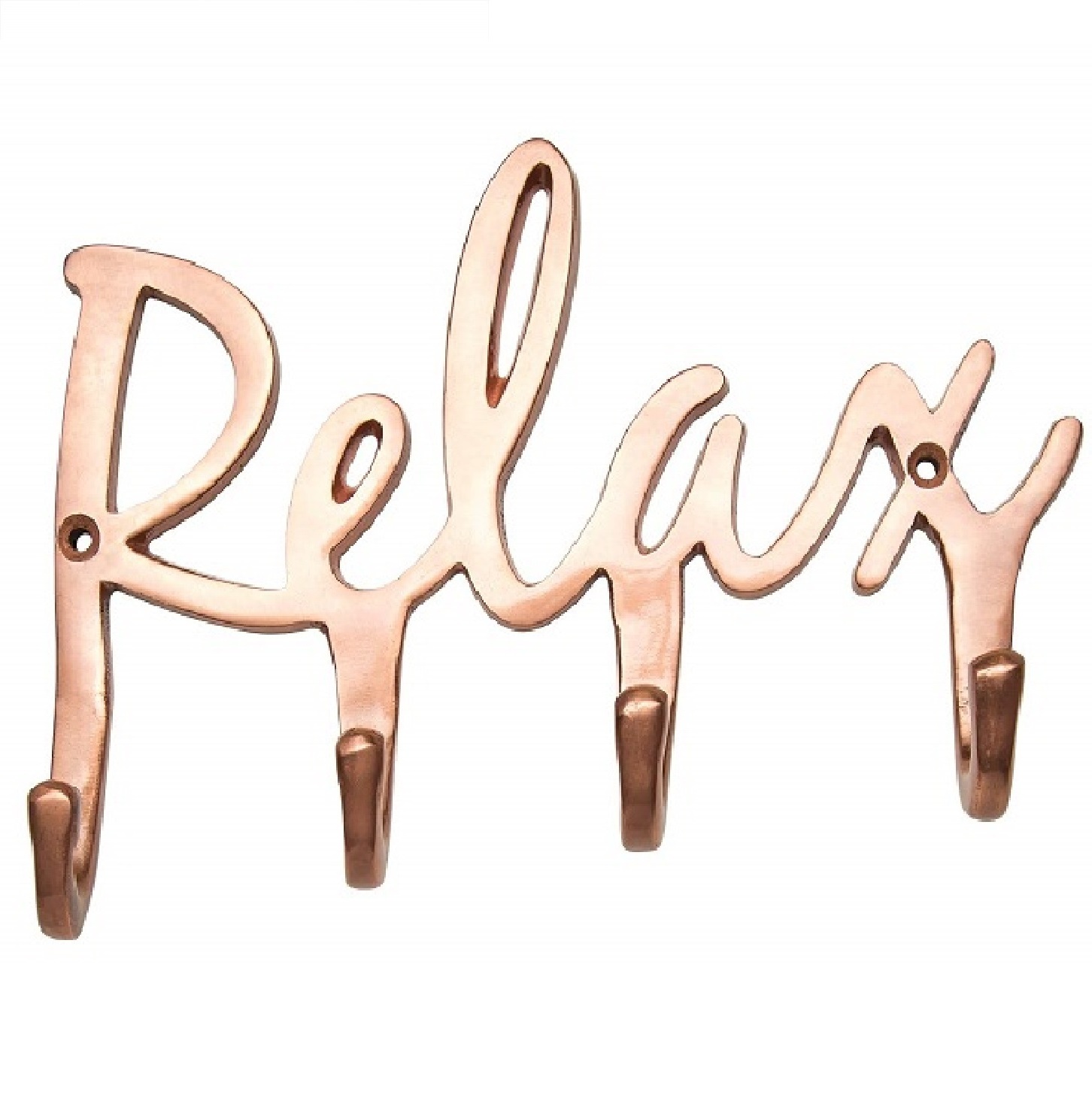 Relax Alphabetic Design Wall Hook Door Hanger Wall Mounted Key Or Clothes Hanging Hooks With Gold Color PVD Coating