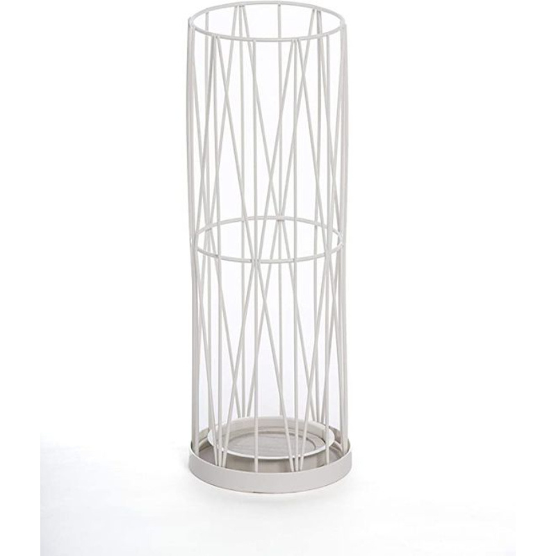 Round White Powder Coated Solid Iron Stand Latest Design Indoor Home Standing Umbrella Stand In Wholesaler Price