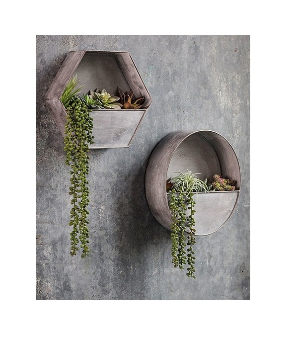 Set Of 2 Different Shapes Gold Plated Metal Iron Indoor Planters Best Selling Home Decoration Plant Hangers and Pots