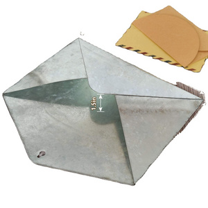 Galvanized Metal Wall Pocket For Home Storage Mail Design Envelope Shape Vintage Style Low Price Product Raw Finishing